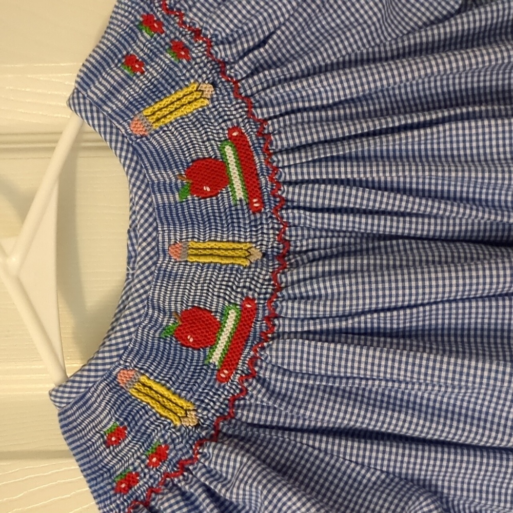 Silly Goose Back to School Smocked Dress - Picture 2 of 7